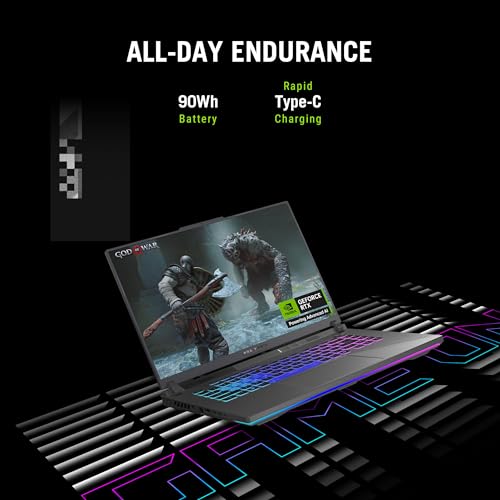 ASUS ROG Strix G16, AMD Ryzen 9 8940HX, Gaming Laptop(RTX 5060-8GB/115W TGP/16GB/1TB /2.5K QHD+/16"/240Hz/90WHrs/Windows 11/M365 Basic (1Year)*/Office Home 2024/Eclipse Gray/2.5 Kg) G614PM-S5046WS