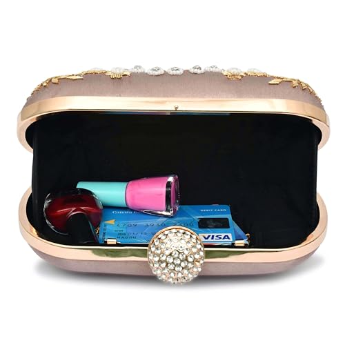 For The Beautiful You Pink Embroidered Women's Clutch (cp-128)