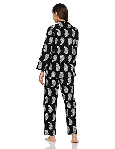Longies Women's Rayon Printed Night Suit Pack of 2 (LGWSBPSG007_Navi_S)