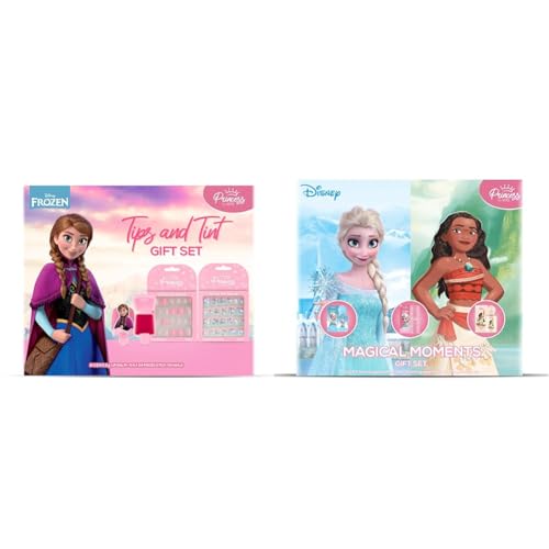 RENEEPrincess by Tips & Tint Beauty Gift Set For Preteens Popsicle Lip Balm- AnnaPrincess by Magical Moments Gift Set for Preteens Elsa Unicorn Makeup Kit