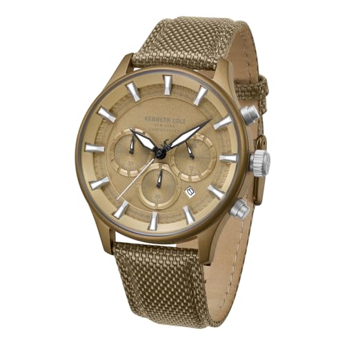 Kenneth Cole Quartz Analog with Brown Dial Brown Nylon Strap Watch for Men - KCWGO0058403MNW