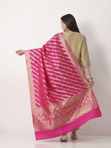 BIBA Women Rani Pink Art Silk Dupatta_FREE SIZE