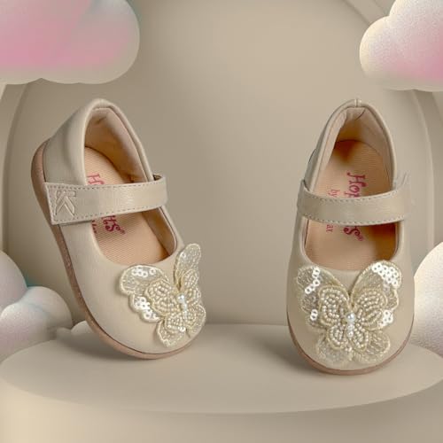 KazarMax Baby Girls Beige Butterfly Ballerinas Flat -36-42M