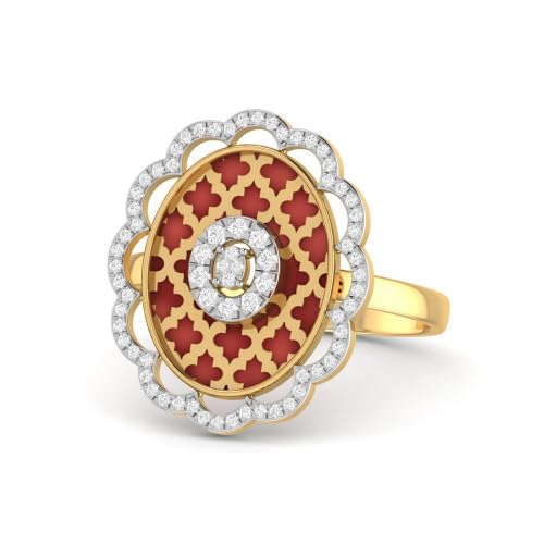 PC Jeweller 18k (750) Yellow Gold and Diamond Ring for Women