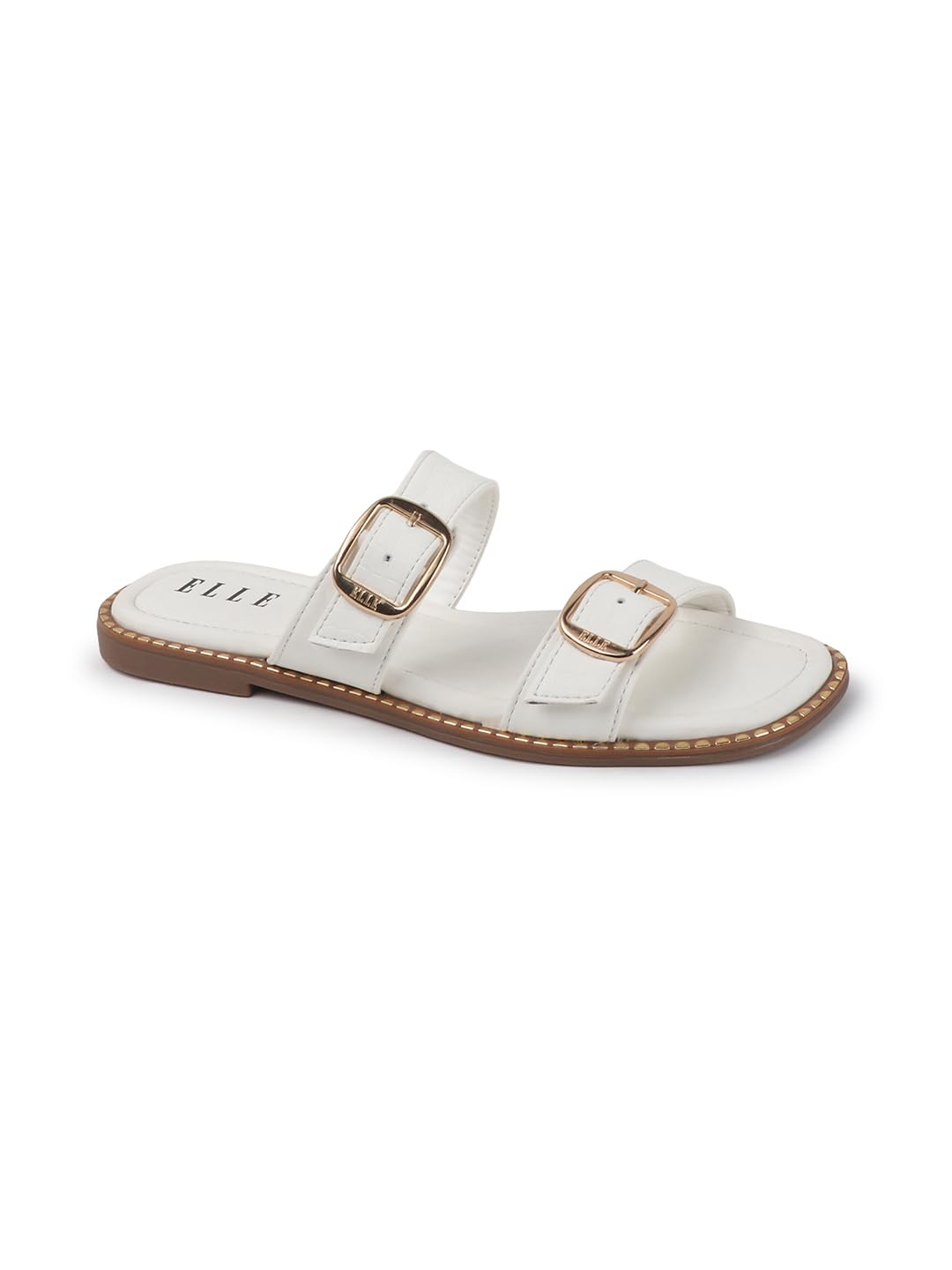 ELLE Women Fashion Sandal,White,UK-3
