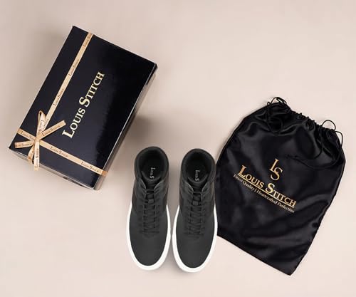 LOUIS STITCH Raven Black Sneaker for Men | Comfortable Ankle Boot Sneaker | LSP-SNK-AVI016-ABTBJB | UK-6