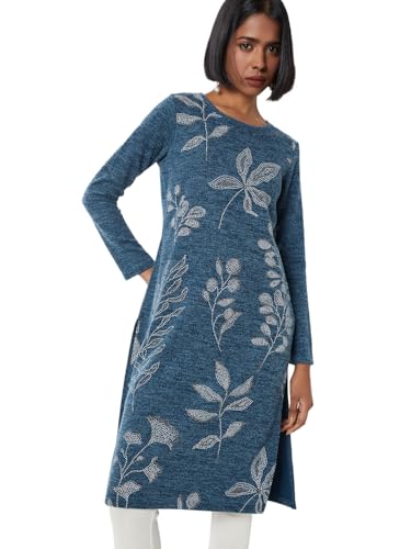 Max Women's Acrylic Regular Kurta (AKWKWI25SA_Blue