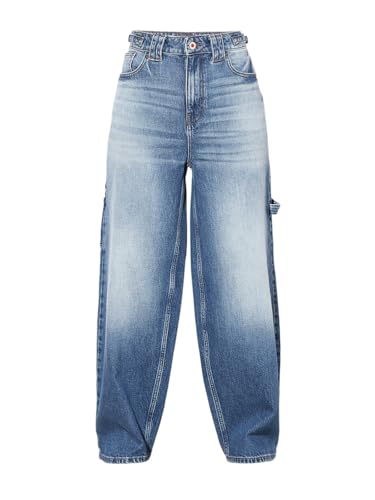 ONLY Women Straight Fit High-Rise Blue Jeans