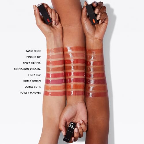e.l.f. Cosmetics Glossy Lip Stain - Lightweight, Long-Wear for Sheer Pop of Colour & Subtle Gloss Effect - Basic Beige