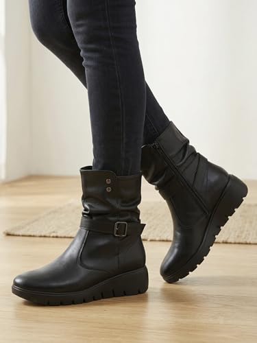 ELLE Women Boot,Black,UK-6