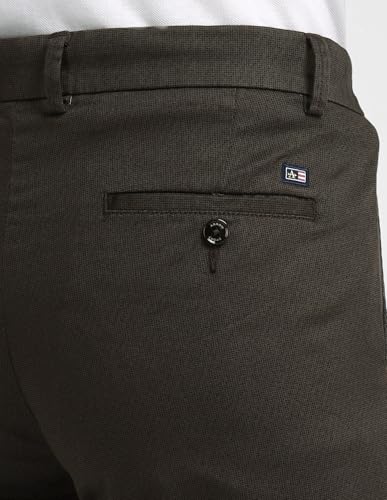 Arrow Men's Printed Slim Fit Acrylic Casual Trouser