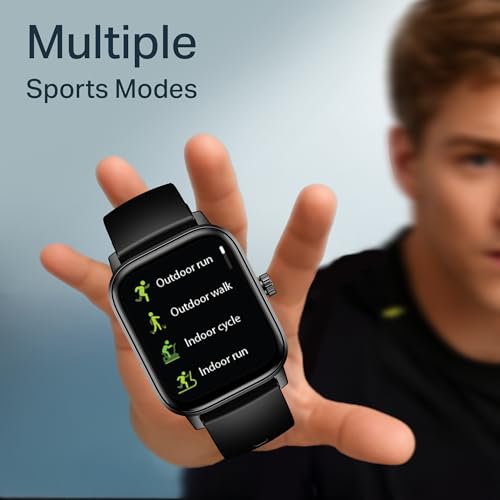 boAt Wave Call 3 Smartwatch 1.83” HD Display with Animated Watch Faces; BT Calling, Functional Crown, Multiple Sports Modes, IP68, HR, SpO2 Monitor, Smart Watches for Men & Women (Bold Black)