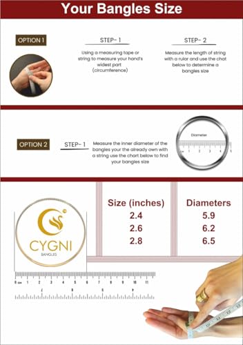 CYGNI BANGLES Elegant Gold-Plated Bangles for Women Traditional Design Jewelry (1 Pair)(F2-B-98)