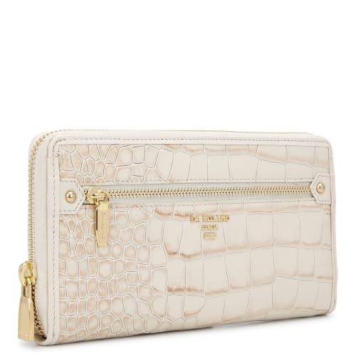 Da Milano Premium Leather Wallet for Women | Multi Compartment Travel Wallet - Marshmallow White
