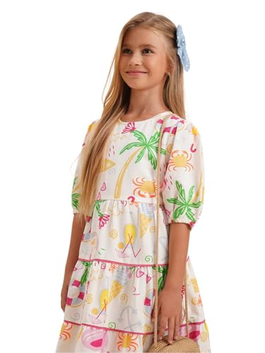 VERO MODA Girl's A-Line Fit White Dress