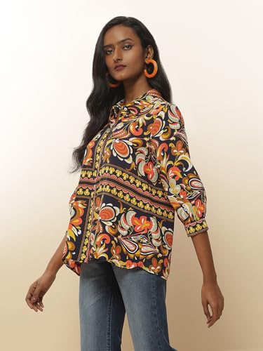 Label RITU KUMAR Blue Botanic Print Shirt