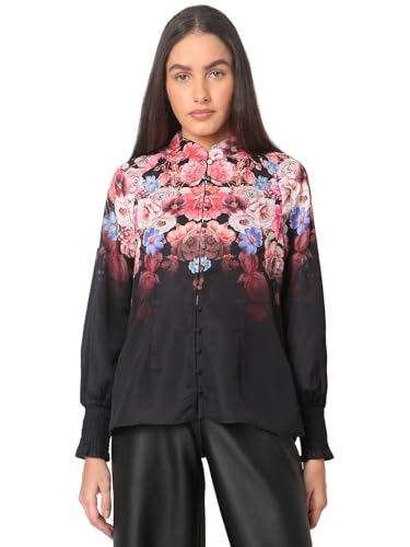 VERO MODA Women's Regular Fit Black Top