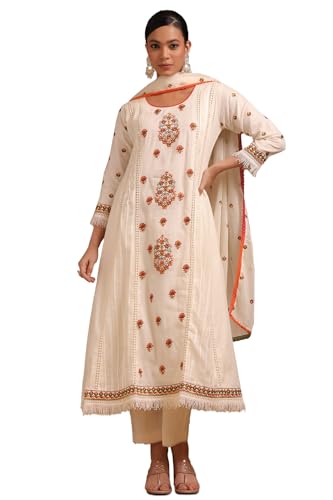 Soch Women's Cotton Salwar Suit Set (EWS5CD21992_Off White