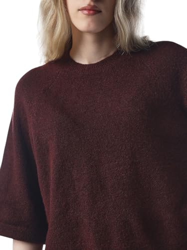 ONLY Women's Acrylic Blend Round Neck Pullover Sweater (15333199-Port Royale_Port