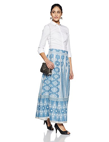 W for Women Cotton Full Skirt Blue