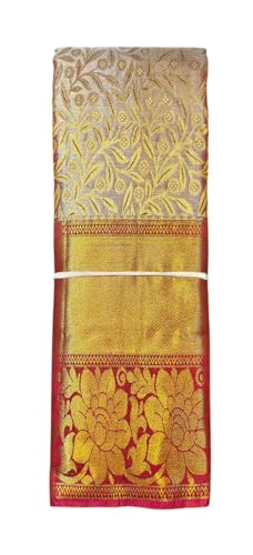 SREE KUMARAN Women's Kanchipuram Silk Pure Pattu Sarees With Blouse (VSK178-11)