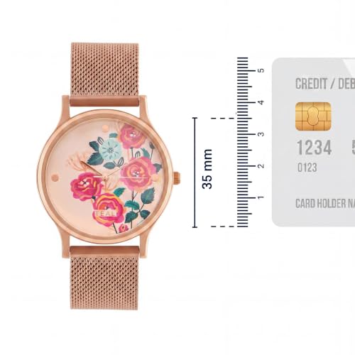 TEAL BY CHUMBAK Round Dial Analog Hand Watch for Women, Gifts for Women/Girls/Ladies, Stylish Fashion Watch for Casual/Work