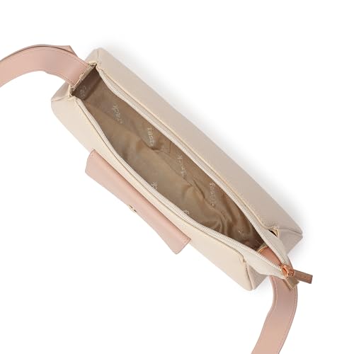 Fastrack Stellar Sling Bag for Women| Faux Leather Sling with Adjustable Belt | Small Grain Texture and Front Button Pocket | Trendy Handbags for Women | Compact Sling for Girls