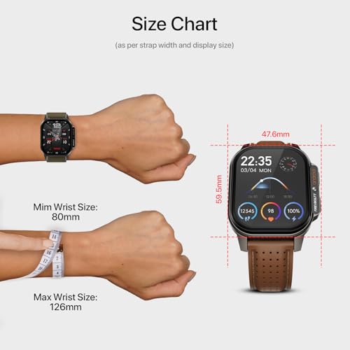 Fire-Boltt Snapp Smart Watch, Selfie Camera, 4G Nano-SIM Slot, 54.1mm AMOLED Display, Play Store- Unlimited apps, 1000mAh Battery, 2GB/4GB RAM + 16GB/64GB ROM (Cocoa Brown)