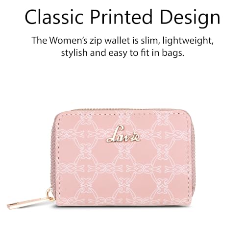 Lavie Women's Monogram Cruz Small Card Zip Around Wallet | Gift for Women