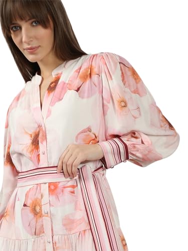 VERO MODA Women's Fit and Flare White Dress