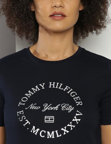 Tommy Hilfiger Womens Blue Color T-Shirt (S)