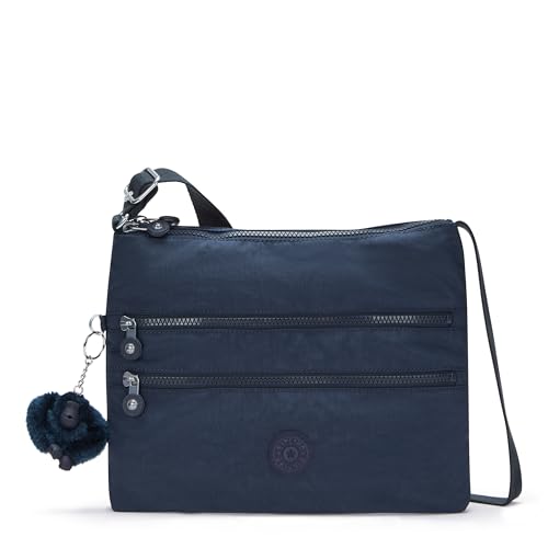 Kipling Women’s Alvar Crossbody, Super Light, Durable Messenger, Nylon Shoulder Bag, Blue BLEU
