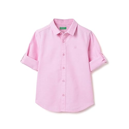 United Colors of Benetton Regular Fit Regular Collar Solid Shirt Pink