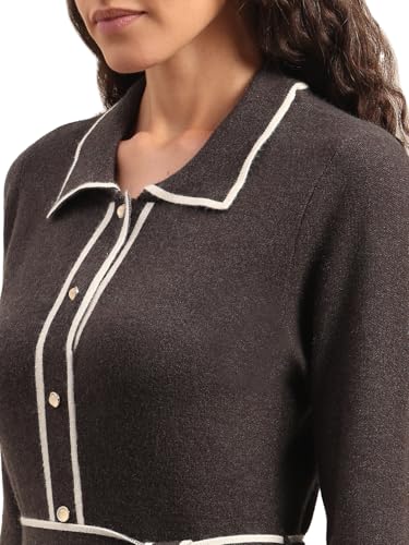 VERO MODA Women's Midi Dress Neutral Gray