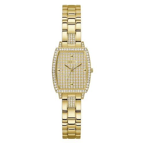 GUESS Women 24 mm Gold Dial Analog Watch- GW0611L2