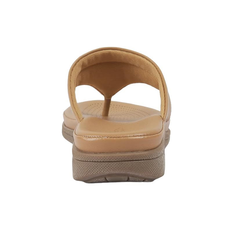 tresmode Softy Women's Beige Casual Vegan Friendly Flats | TPR Sole in Size 4 UK / 37 EU