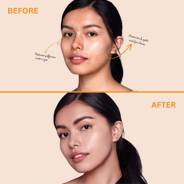 TYPE BEAUTY INC. Eye Light Waterproof Concealer for Face Makeup with Caffeine & Peptides | Reduces Dark Circles, Puffiness & Spots | Crease-Free & Long-Lasting | For Women & Men - Cinaamon (60) | 8ML