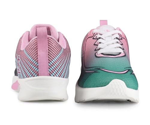 LOUIS STITCH Women’s Blossom Pink Lightweight Athleisure Sport Shoes | The Athleisure Series | Ultra-Lightweight Lace-Up Shoes for Women| Perfect for Casual, Gym & Travel Wear | LSLD-AT-RF02-PK | UK-6