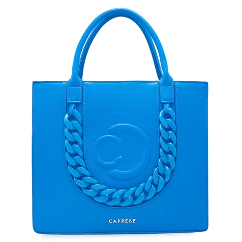 Caprese Roxana Tote Bag, Medium-Blue | Stylish Handbag for Women | Spacious, Versatile Office & Daily Essentials Tote | Top Zip Closure