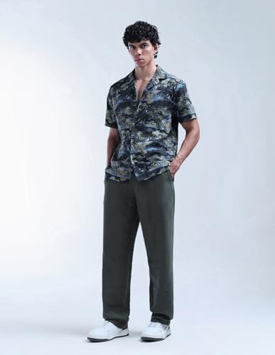 Tropical Printed Pure Cotton Cuban Shirt
