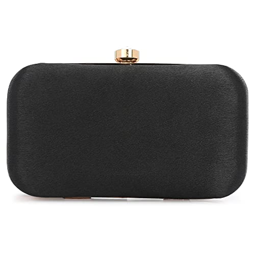 For The Beautiful You Black Embroidered Car Women's Clutch