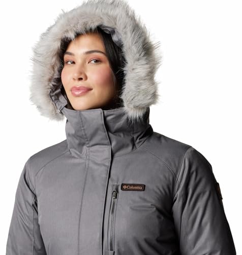 Columbia Womens Suttle Mountain Long Insulated Jacket, City Grey, M