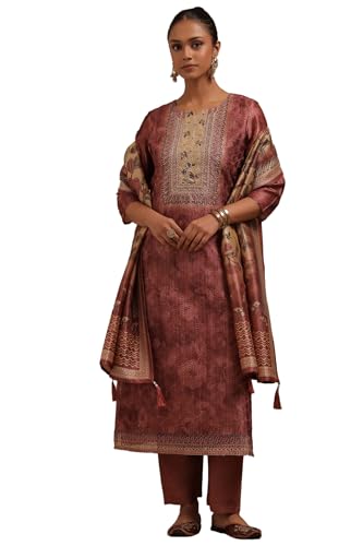 Soch Women's Art Silk Salwar Suit Set (SMUA5CD2081_Onion Pink