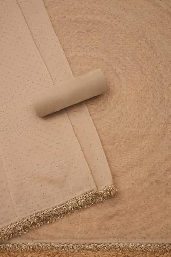 Soch Womens Beige Tissue Embroidered Unstitch Dress Material With Cutdana