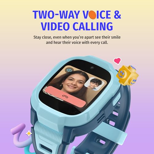 Noise Junior Explorer 2 Rakhi Delight Gift Box - Smart Watch for Kids with 4G SIM Compatibility, 2-Way Video & Voice Calling, Geofencing, Real-Time Location Monitoring via Google Maps (Frost Pop)