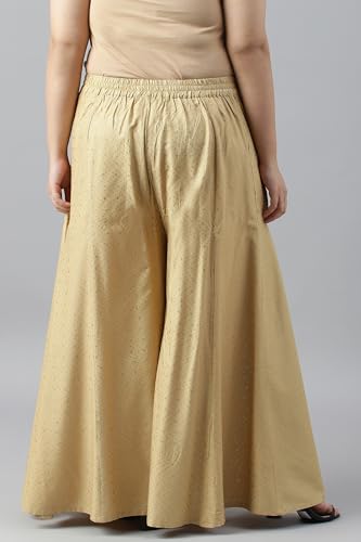 W for Woman Women's Regular Divided Skirt (22AUW62071G-119995_Gold_2XL)