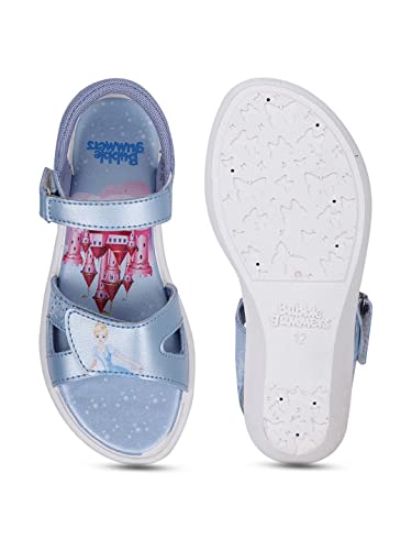 Bubblegummers Girls Castle Princess Sandals Blue, (3619395), 8