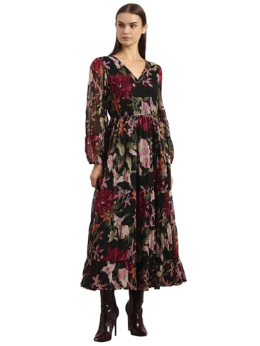 VERO MODA Women's Midi Dress Jet Black