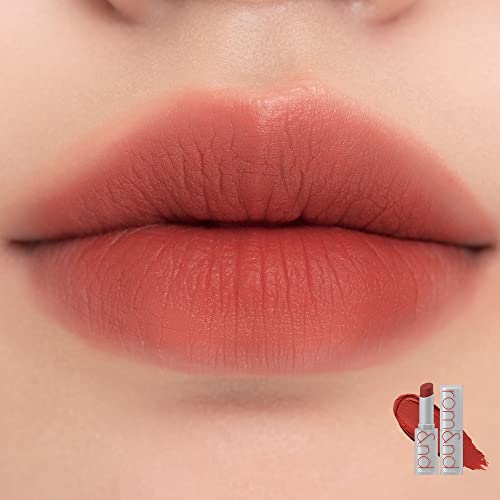 Rom&nd Zero Matte Lipstick - Lightweight, Velvety Matte, Buildable, Long-Lasting, Non-Drying - 02 All That Jazz, 3g