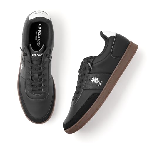 U.S. Polo ASSN. Mens Milton Black Sneakers - (UK10) (UK11) (2FD24874Z01)